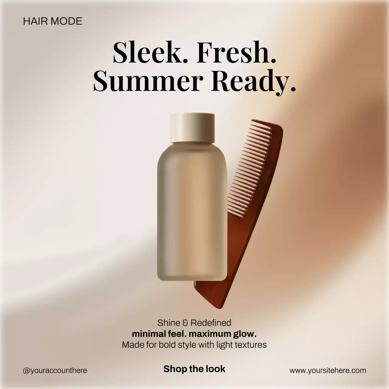 Beige Modern Hair Promotion Instagram Post