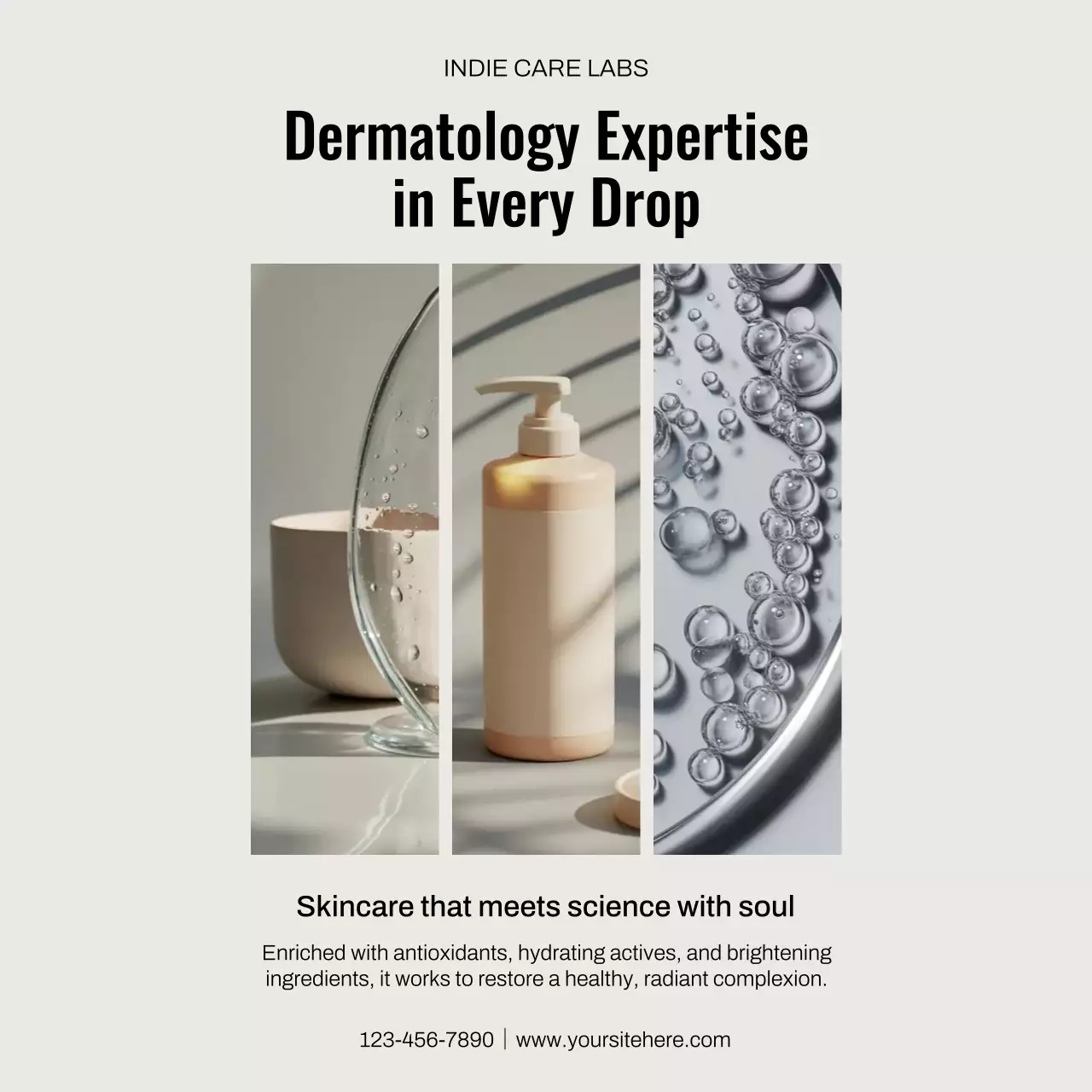 Beige Modern Skincare Promotion Instagram Post