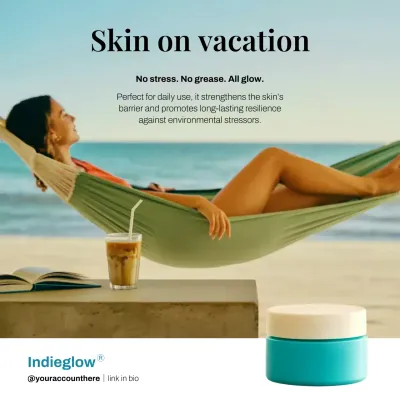 Teal Modern Skincare Advertisement Instagram Post