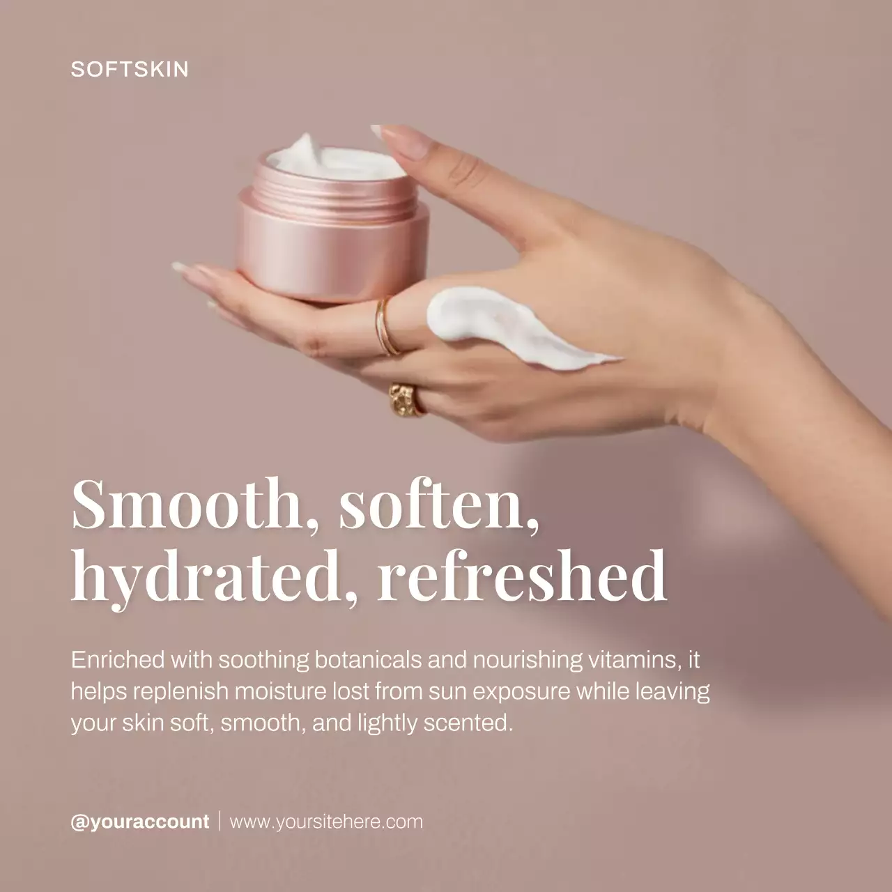 Beige Elegant Skincare Advertisement Instagram Post