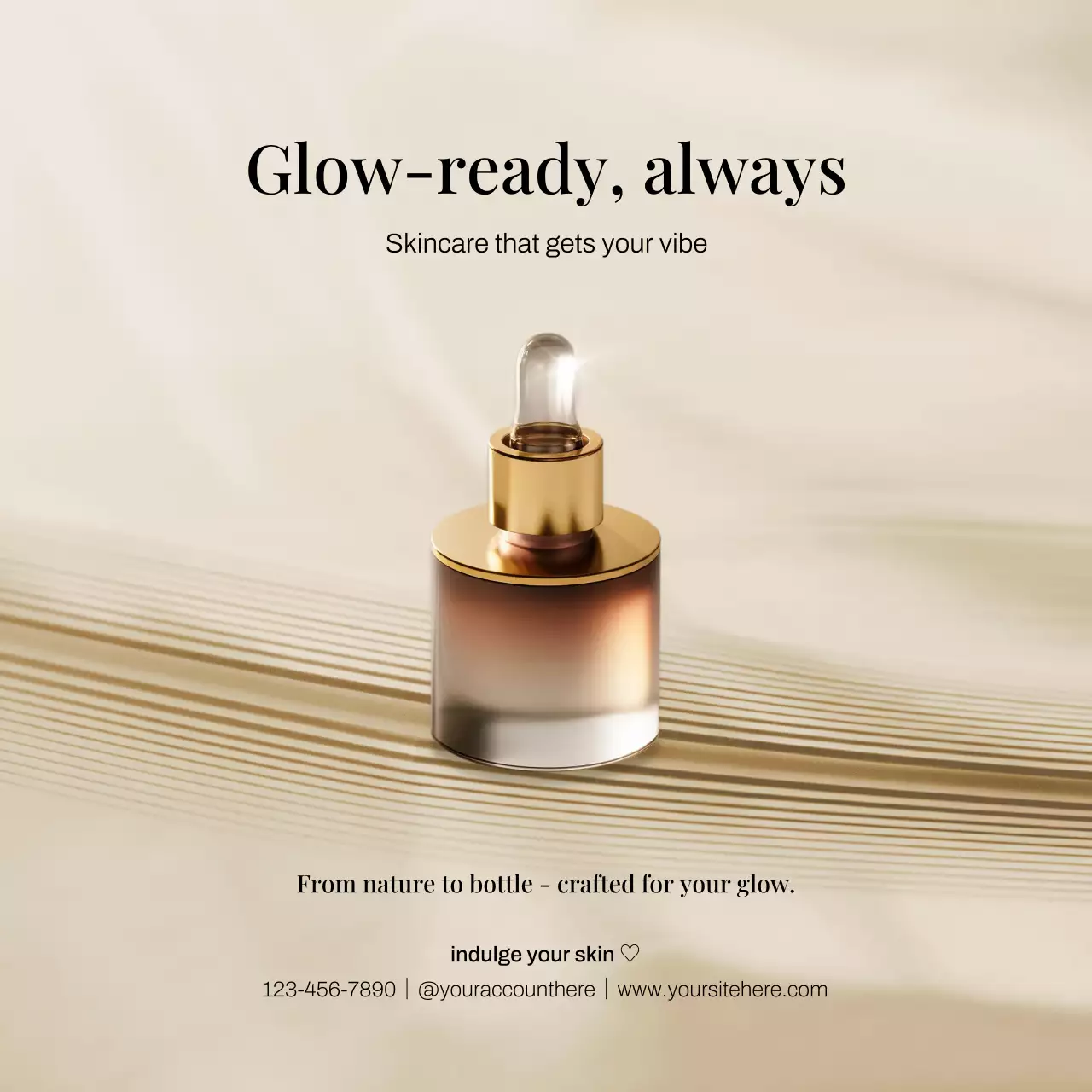 Beige Elegant Skincare Promotion Instagram Post