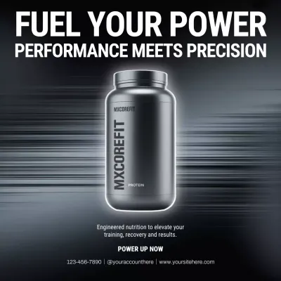 Grey Modern Protein Advertisement Instagram Post