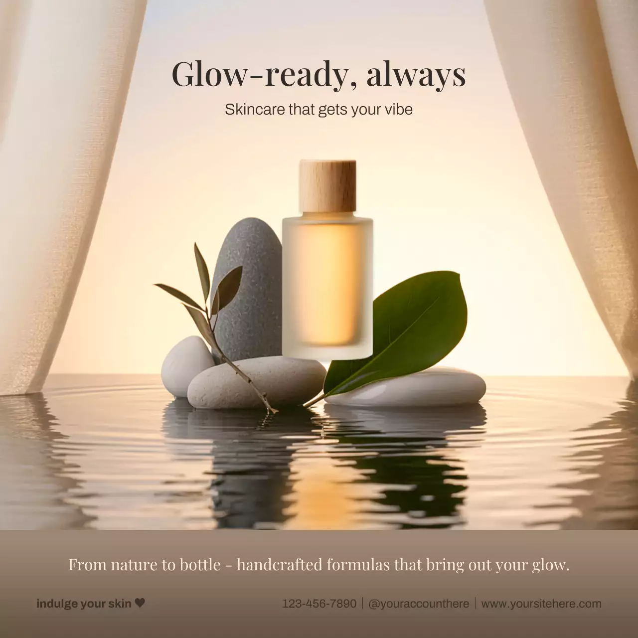 Beige Elegant Skincare Promotion Instagram Post