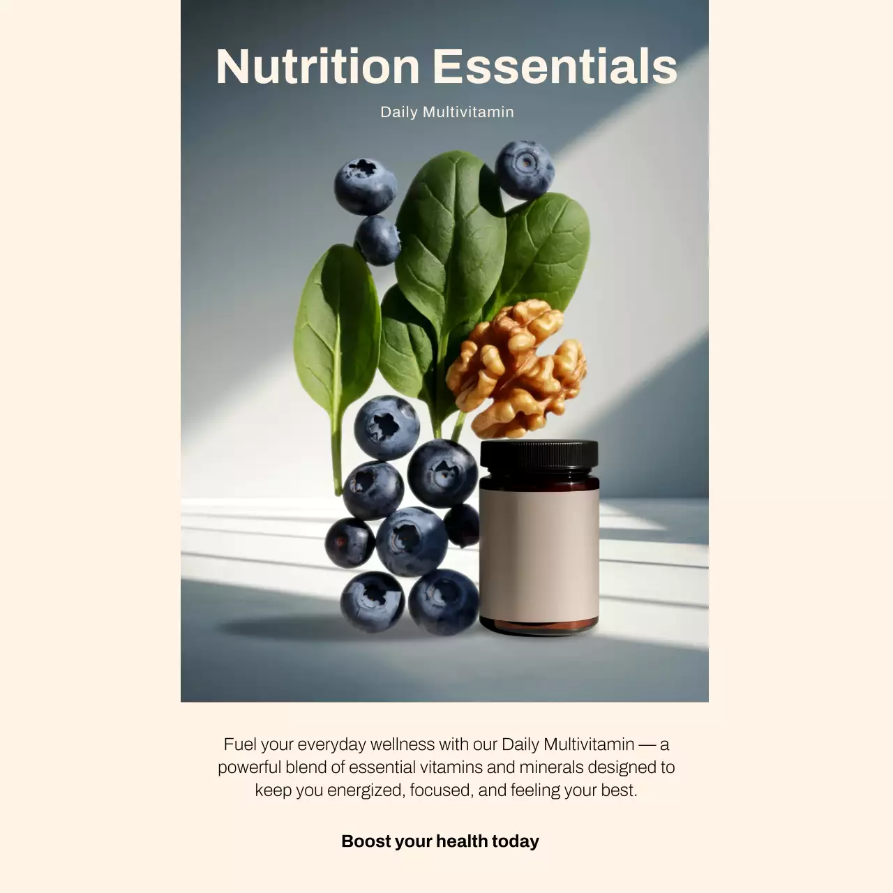 Beige Modern Nutrition Promotion Instagram Post