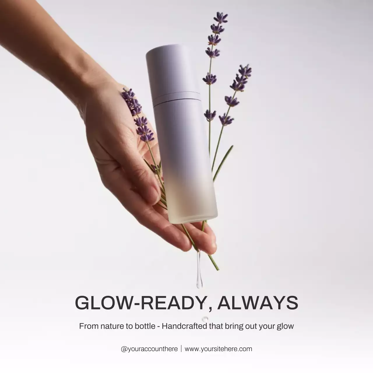 White Minimal Skincare Advertisement Instagram Post