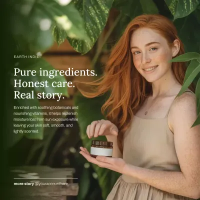 Green Natural Skincare Advertisement Instagram Post