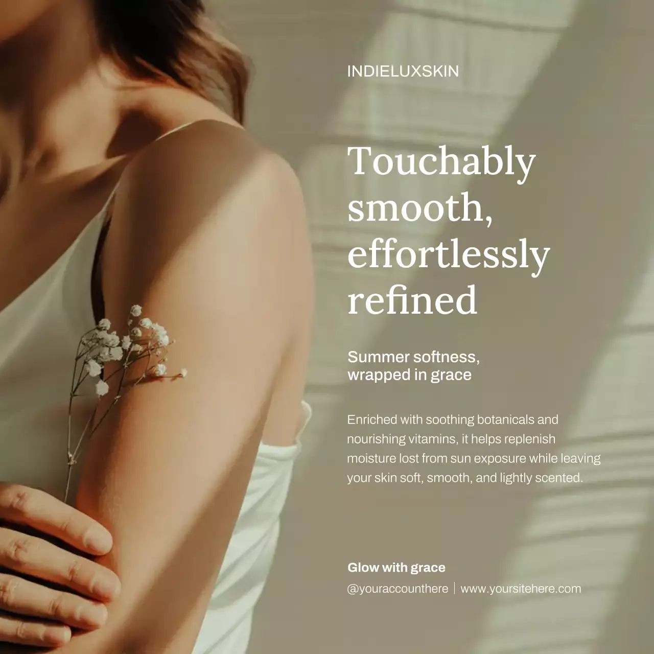 Beige Elegant Skincare Advertisement Instagram Post