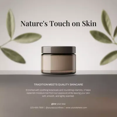 Beige Elegant Skincare Promotion Instagram Post
