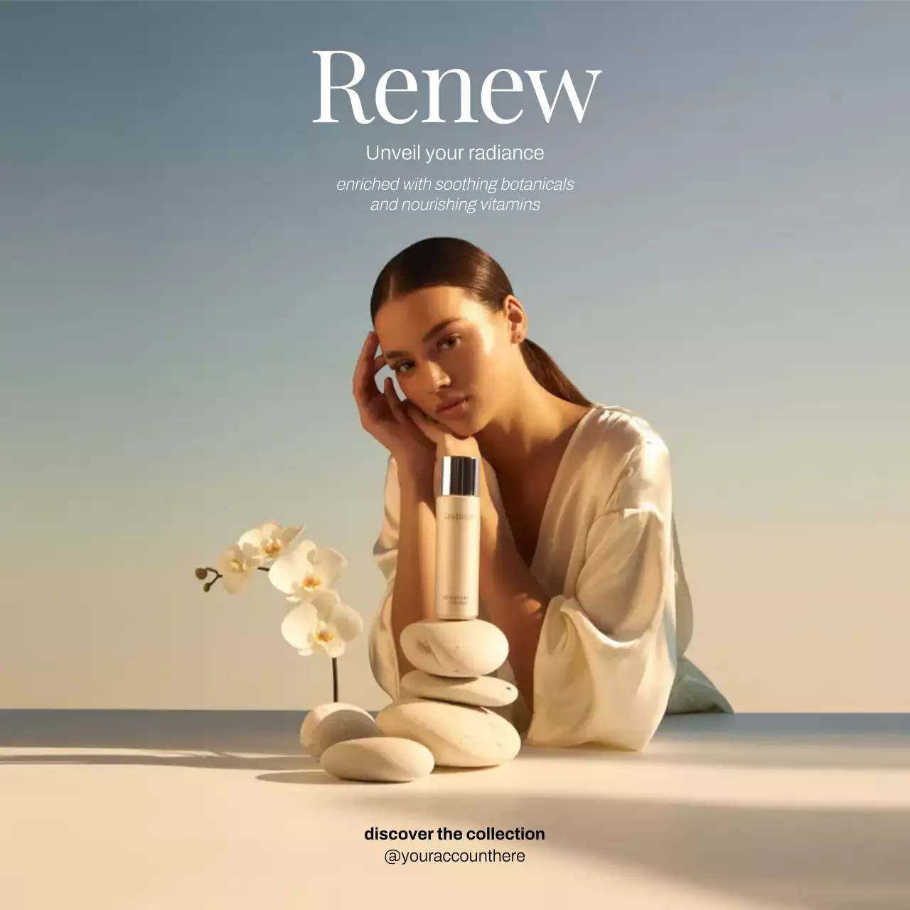 Beige Elegant Skincare Advertisement Instagram Post