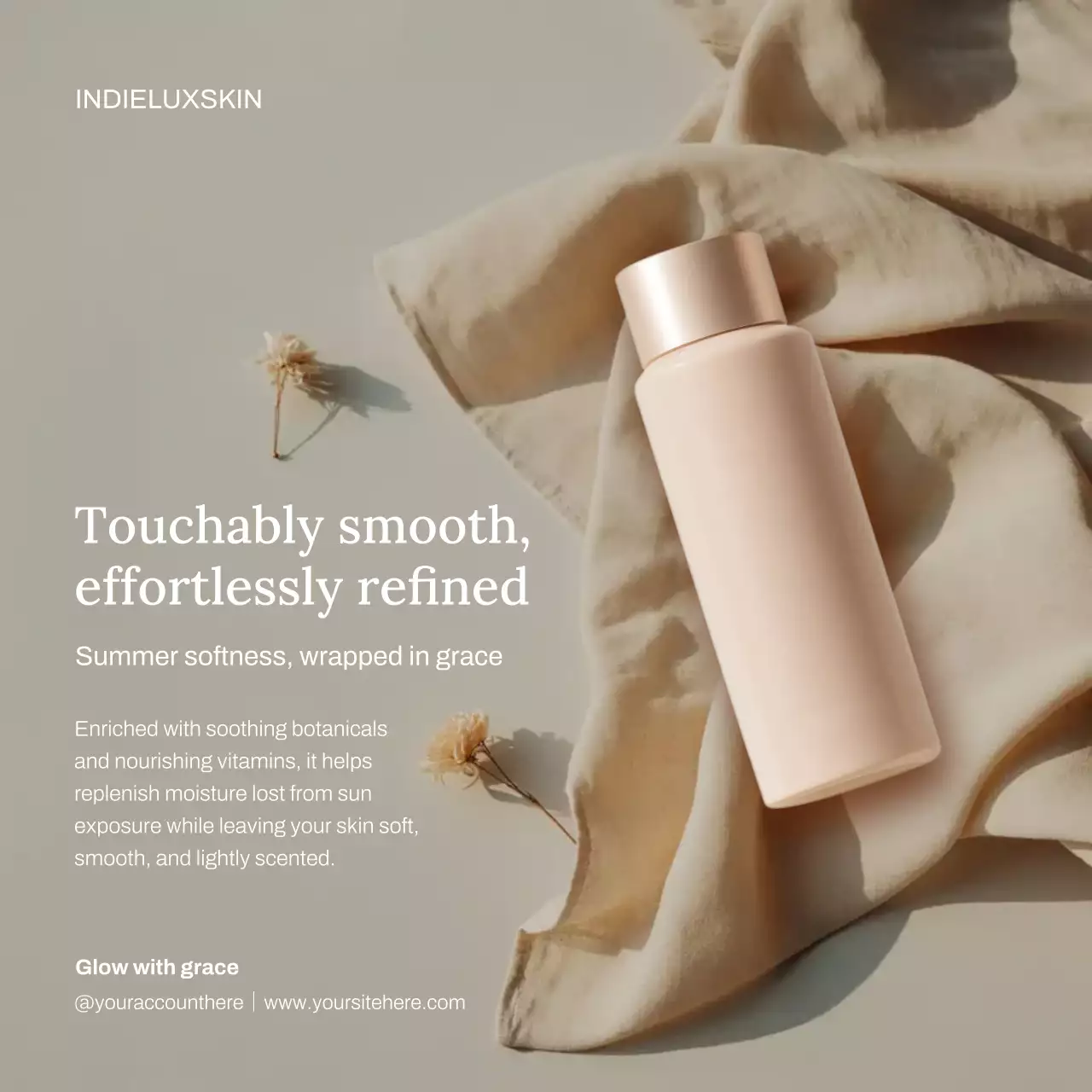 Beige Elegant Skincare Advertisement Instagram Post