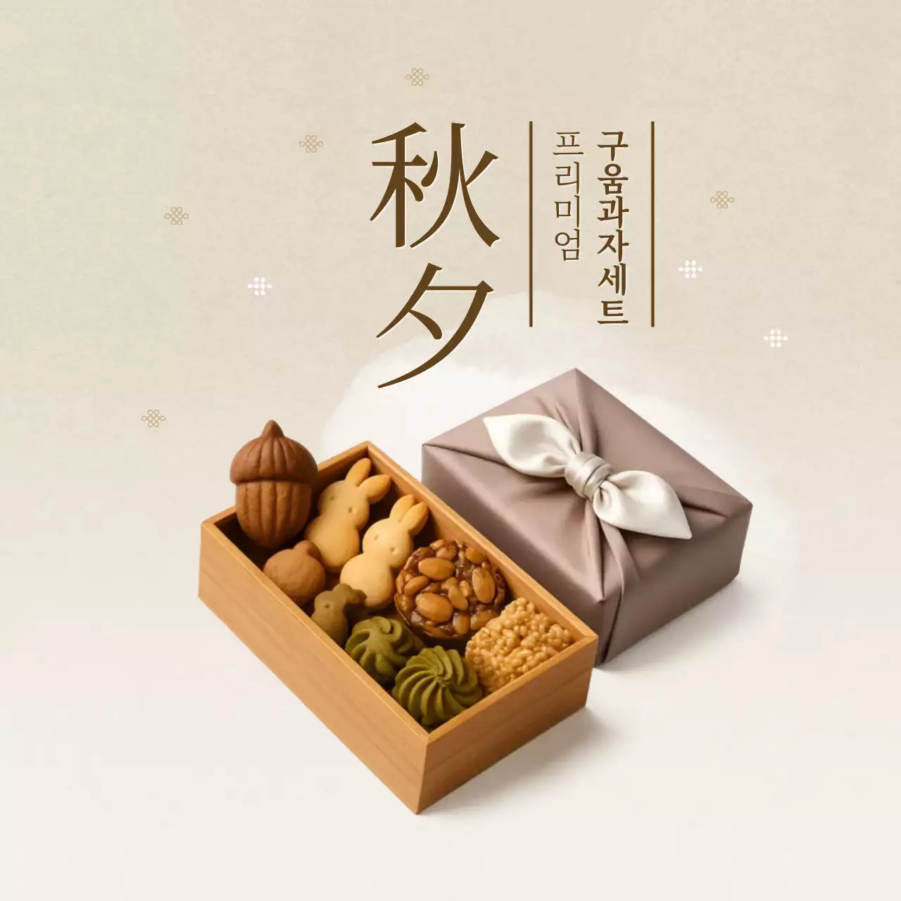 베이지 우아한 선물세트 홍보