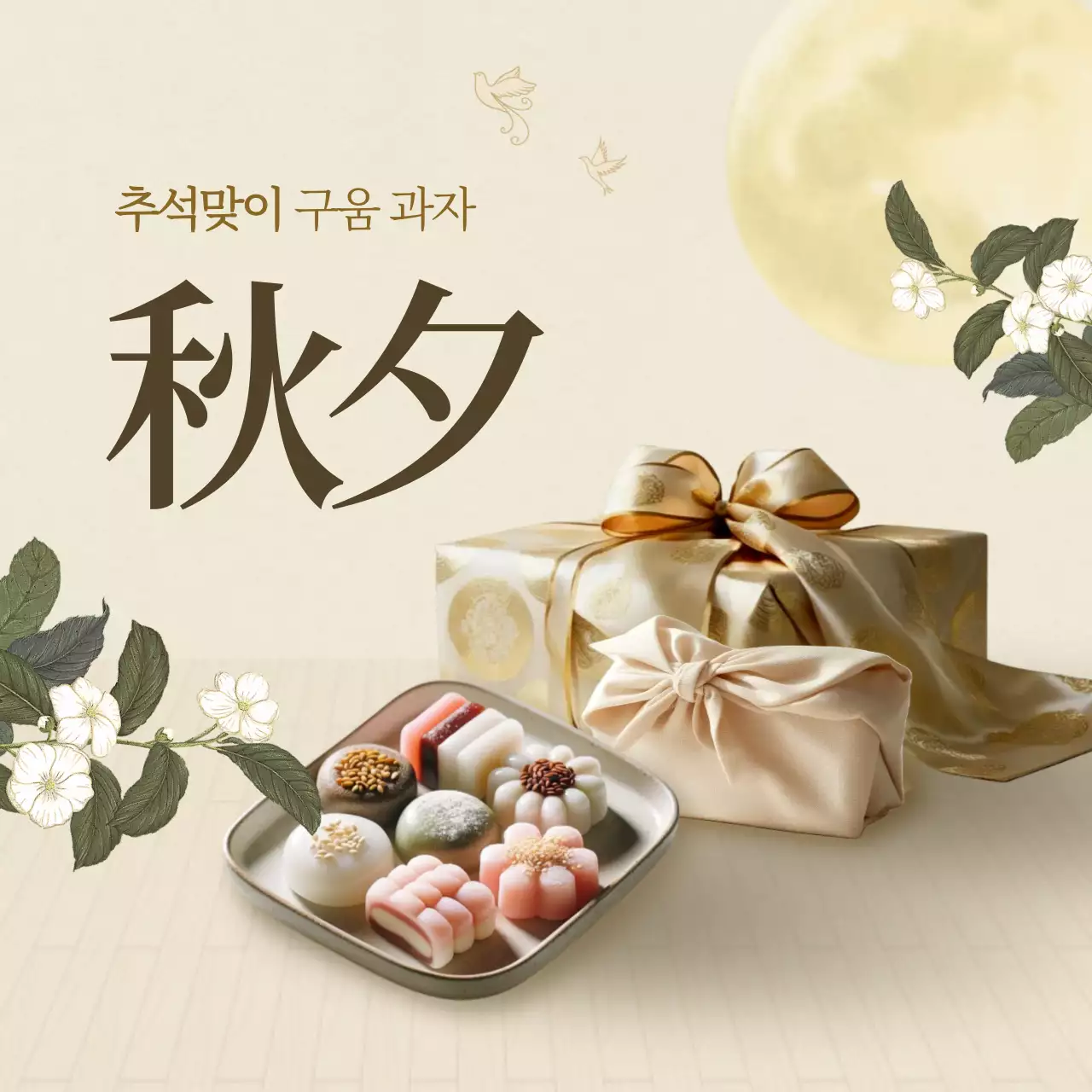 베이지 전통 추석 기념