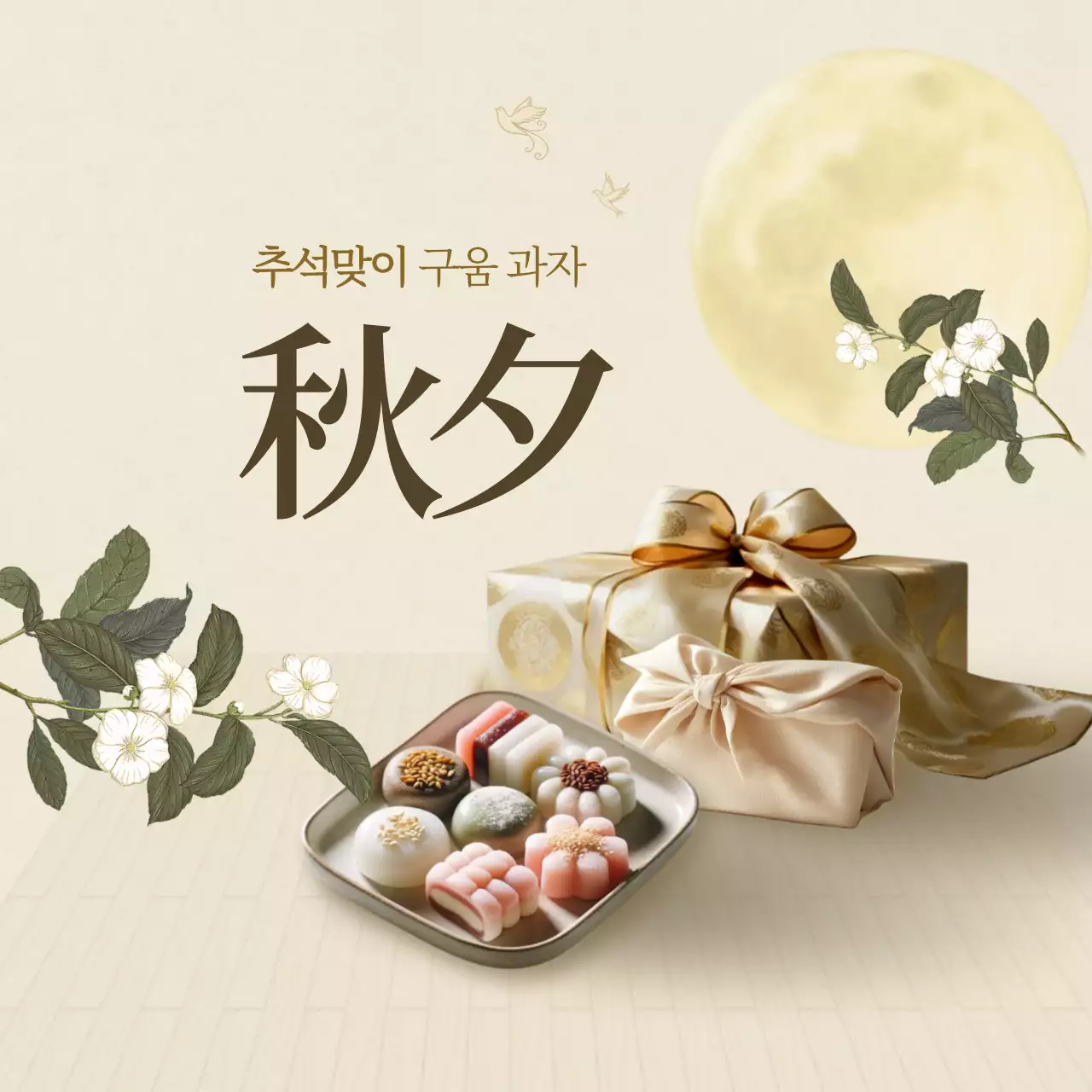 베이지 전통 추석 기념