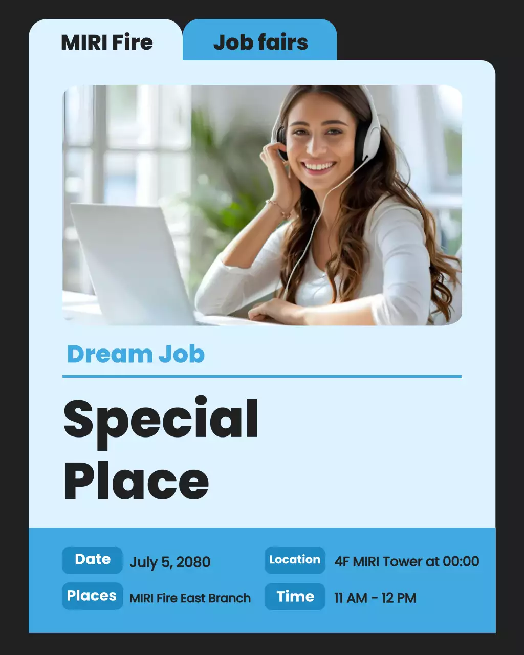 블루 모던 취업박람회 안내