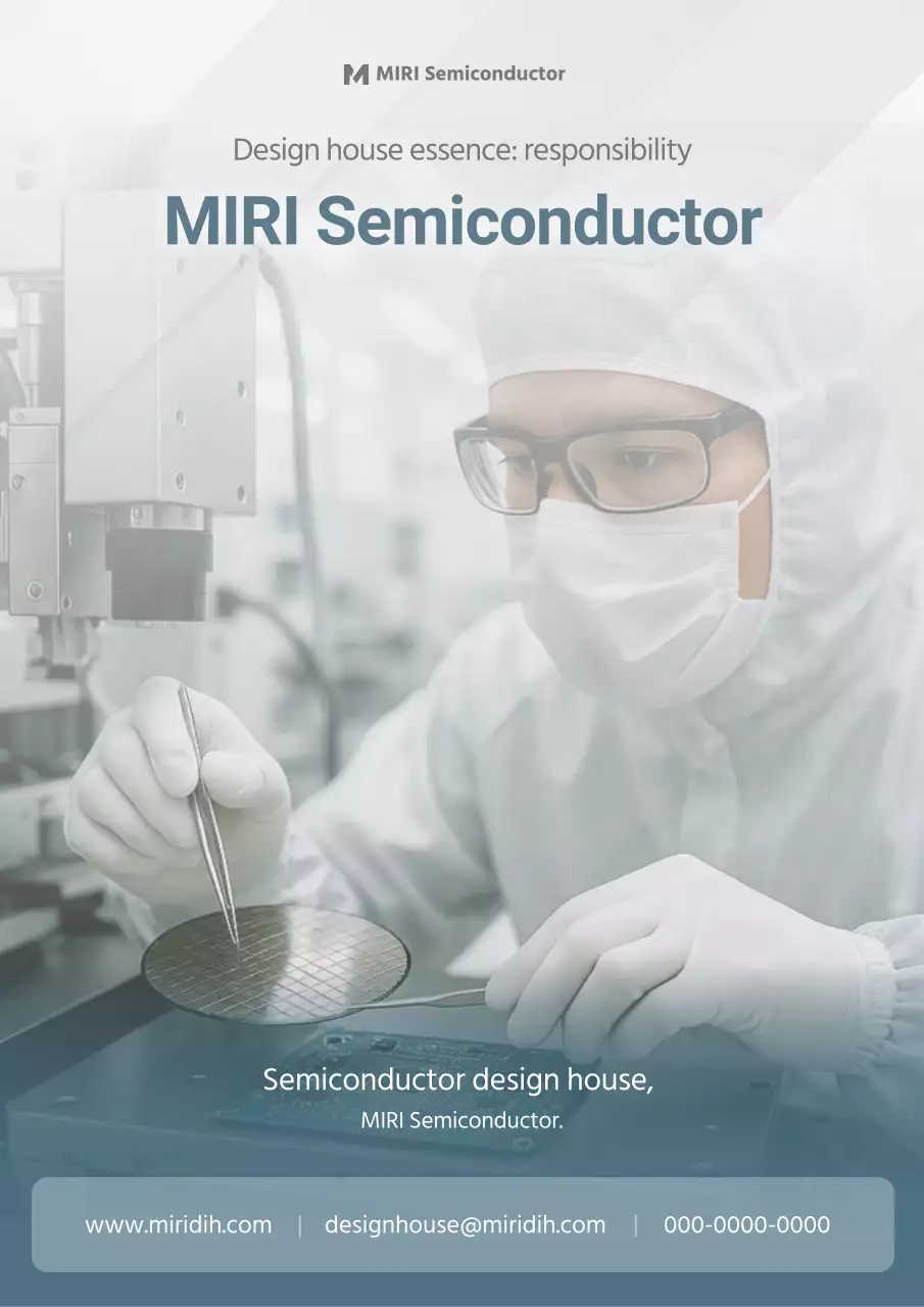 white clean semiconductor advertisement