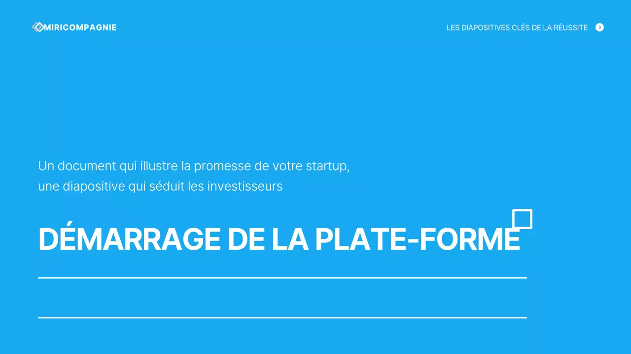 Matériaux de présentation d'entreprise modernes bleu ciel IR