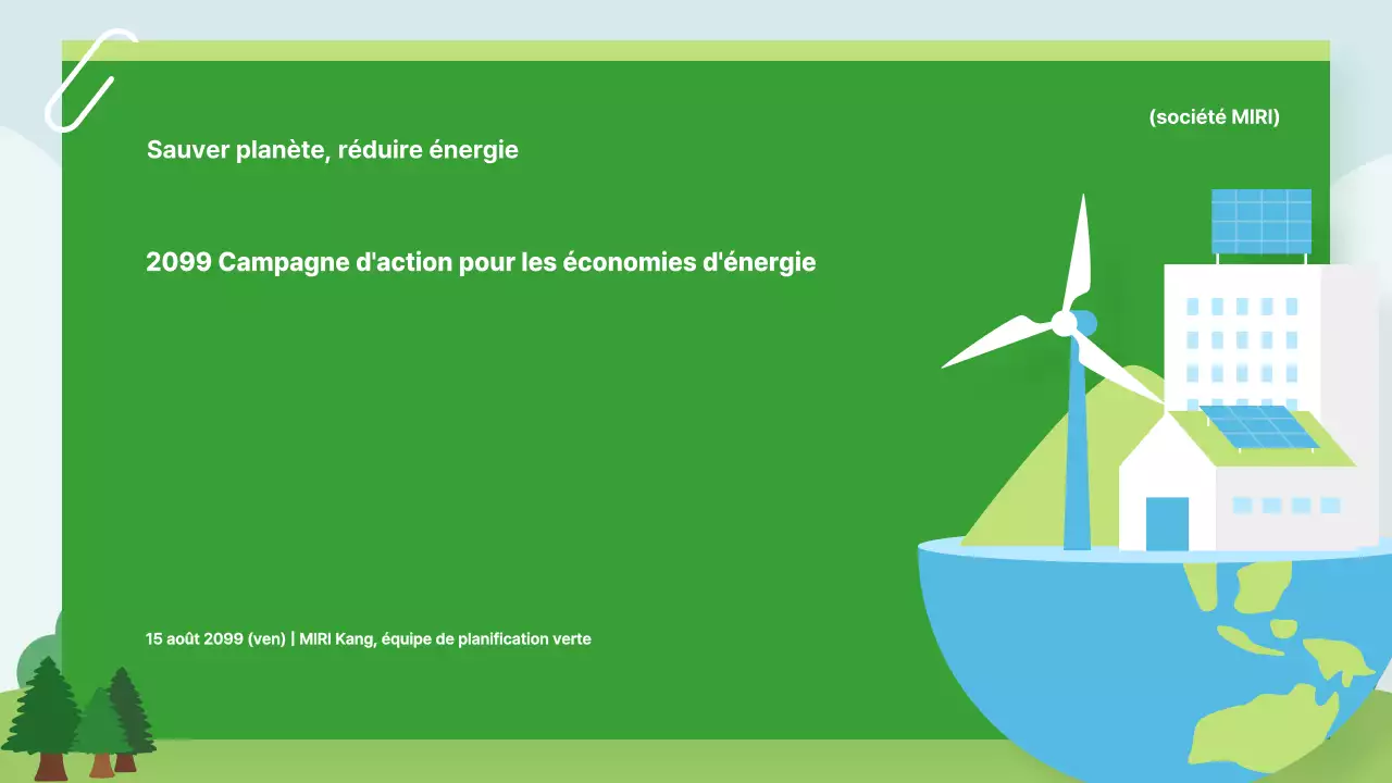Campagne pour une énergie verte et moderne