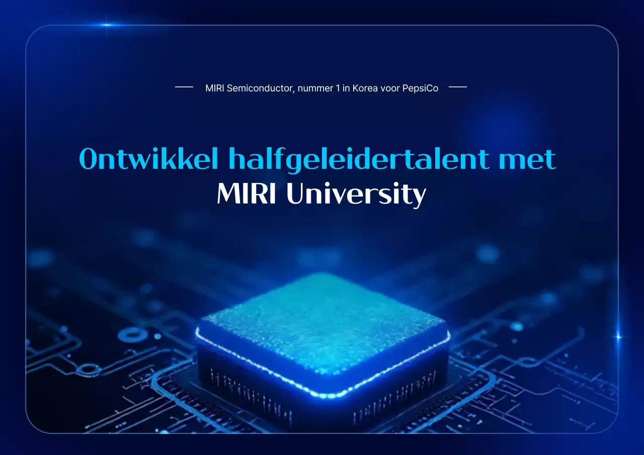 Advertentie voor Blue Modern Semiconductor Education