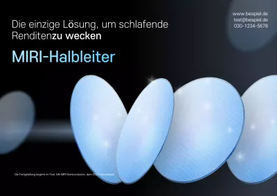 Schwarze moderne Halbleiterwerbung