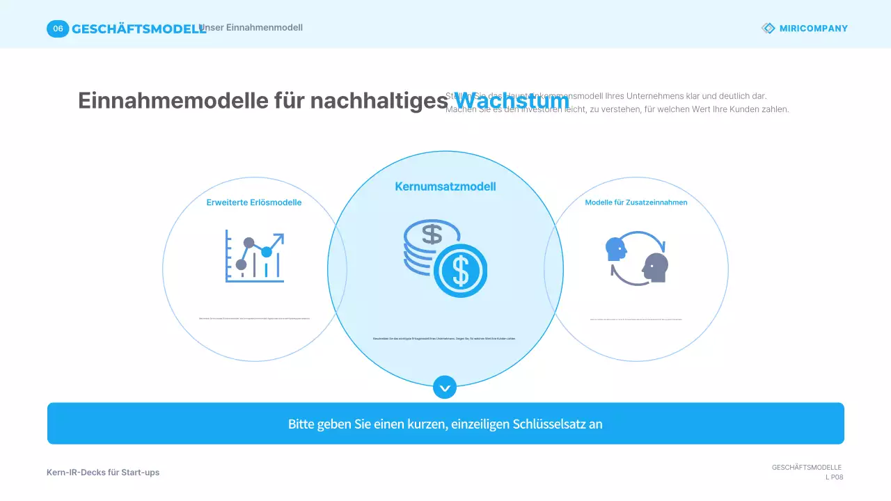 Himmelblaue moderne Geschäftspräsentationsmaterialien IR