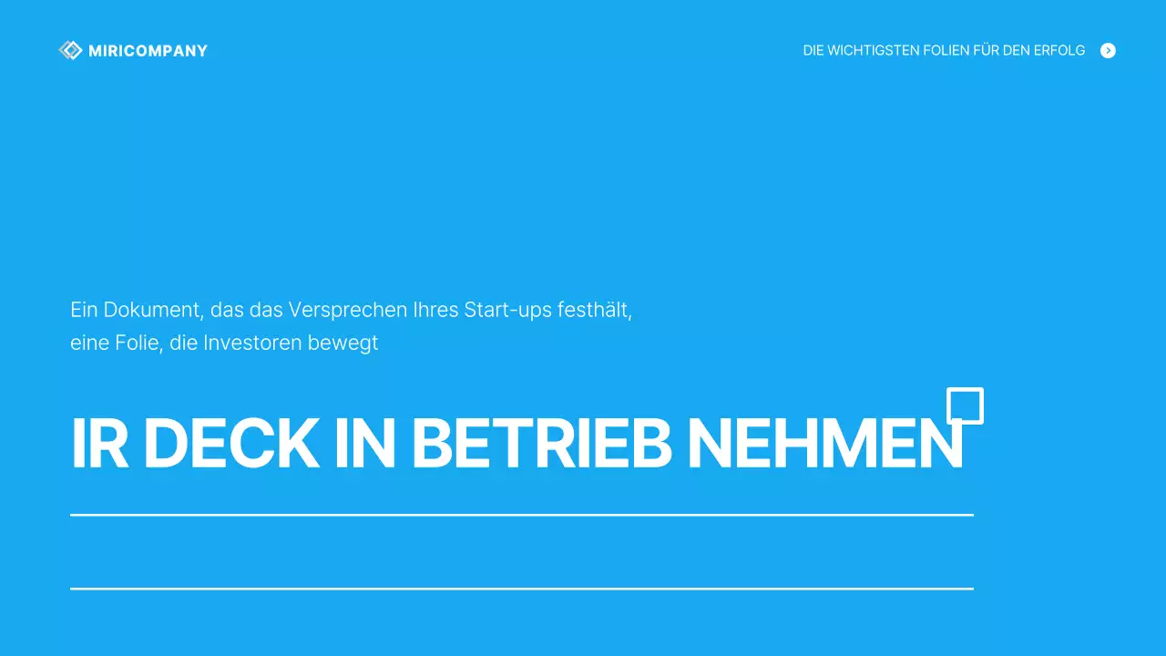 Himmelblaue moderne Geschäftspräsentationsmaterialien IR