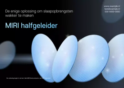 Zwarte moderne halfgeleideradvertentie