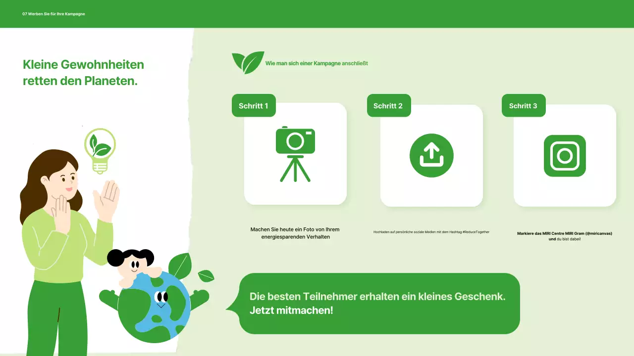 Kampagne für grüne moderne Energie