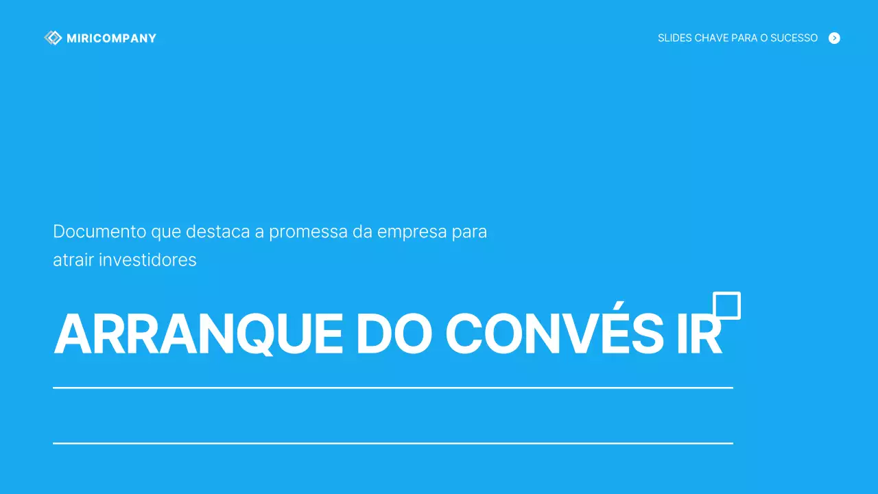 Materiais de apresentação empresarial modernos Sky Blue IR