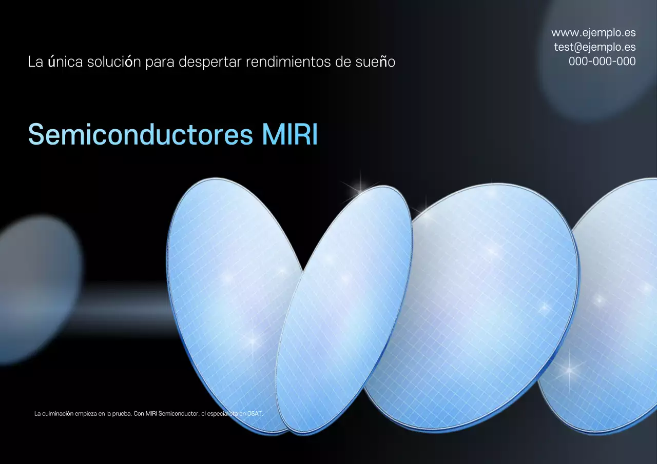 Anuncio de semiconductores modernos negros