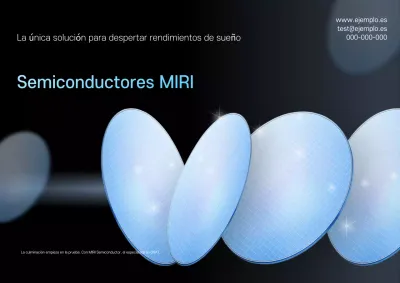 Anuncio de semiconductores modernos negros