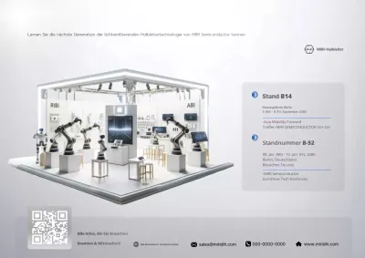 Ausstellung für moderne Technologien in Grau