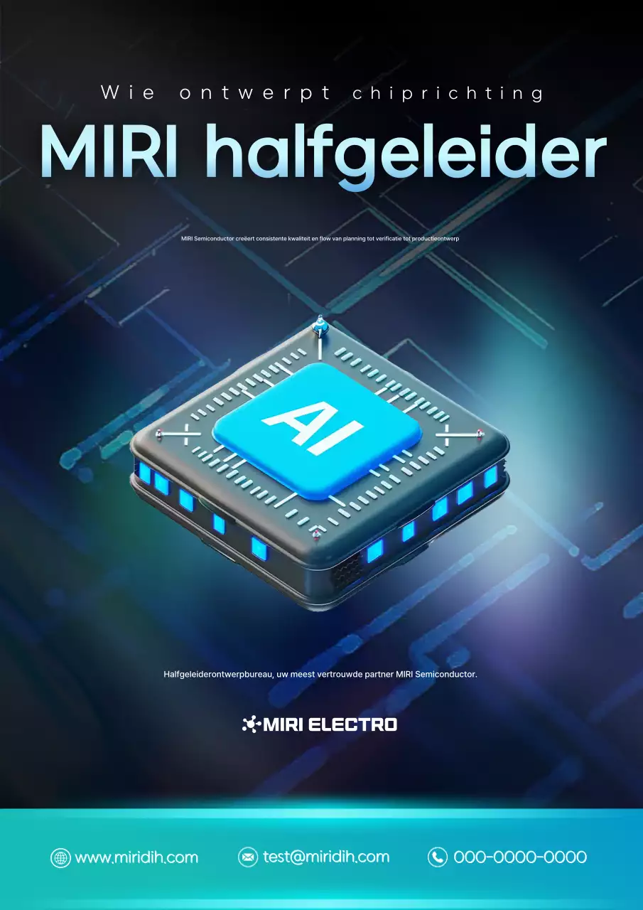 Promotie van blauwe moderne technologie