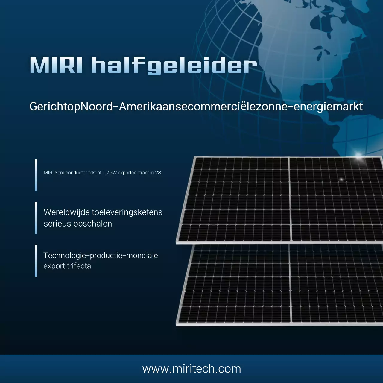 Blauwe moderne zonne-advertentie