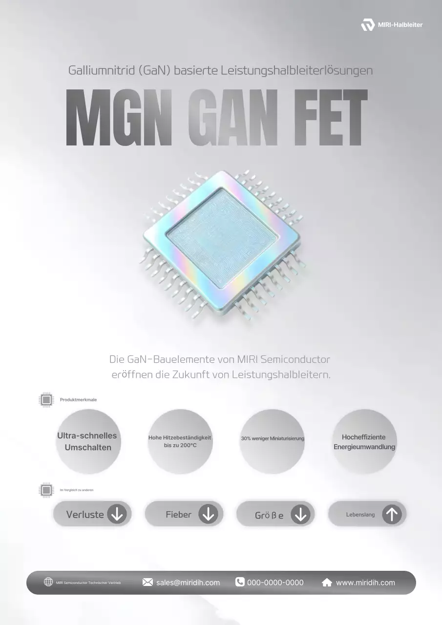 Silberne moderne Halbleiterproduktwerbung