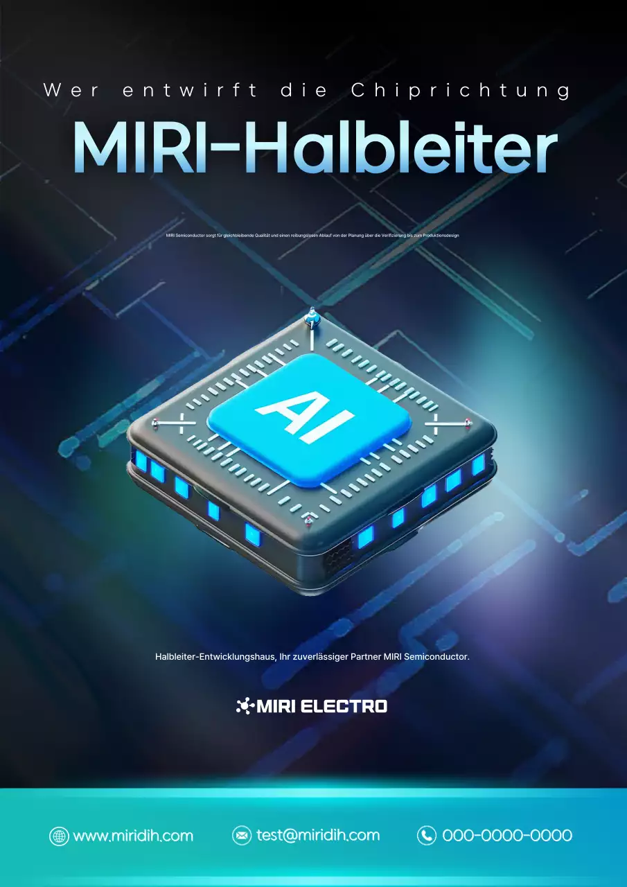 Blaue moderne Technologieförderung