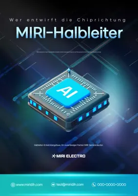 Blaue moderne Technologieförderung