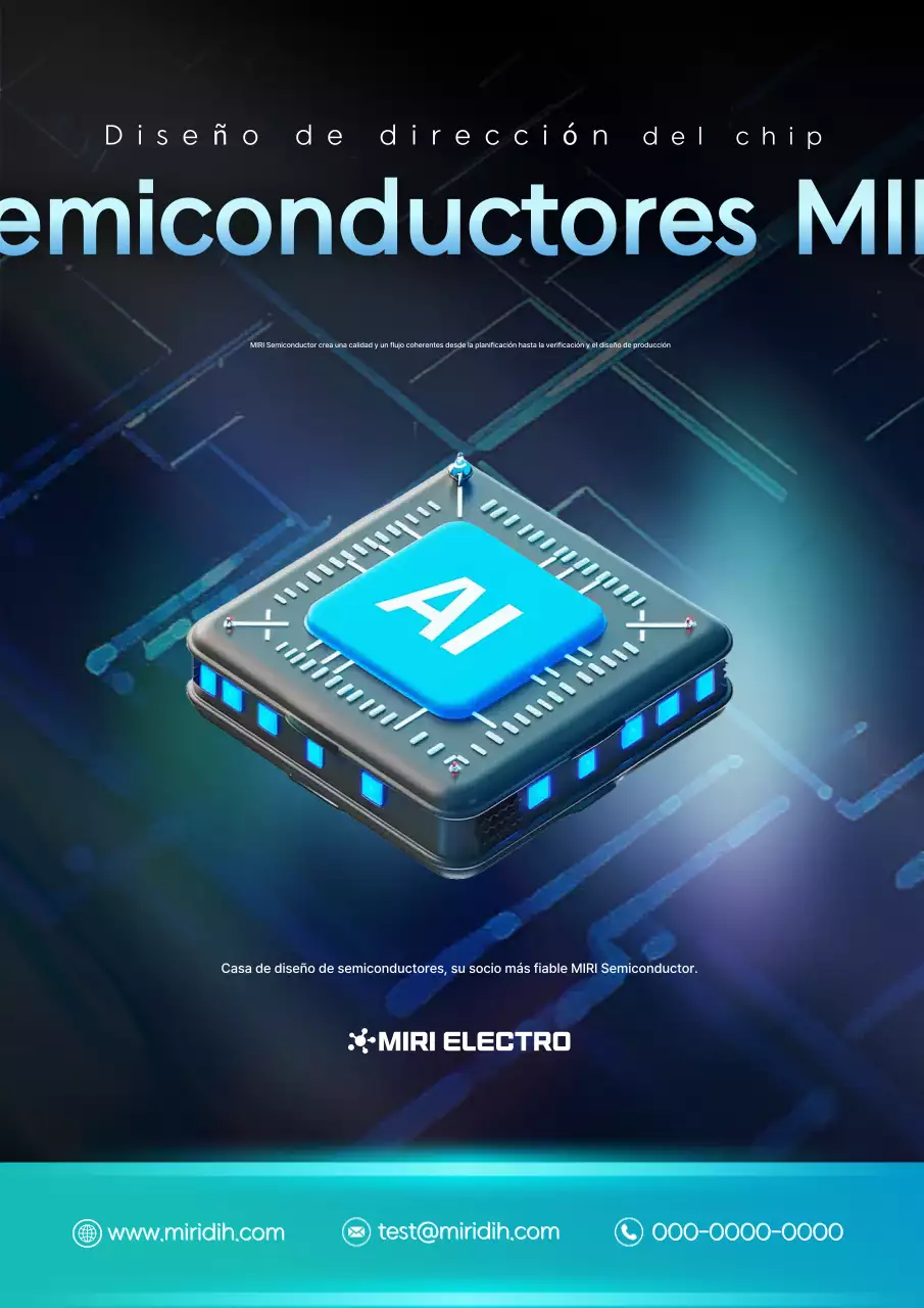 Promoción de tecnología moderna azul