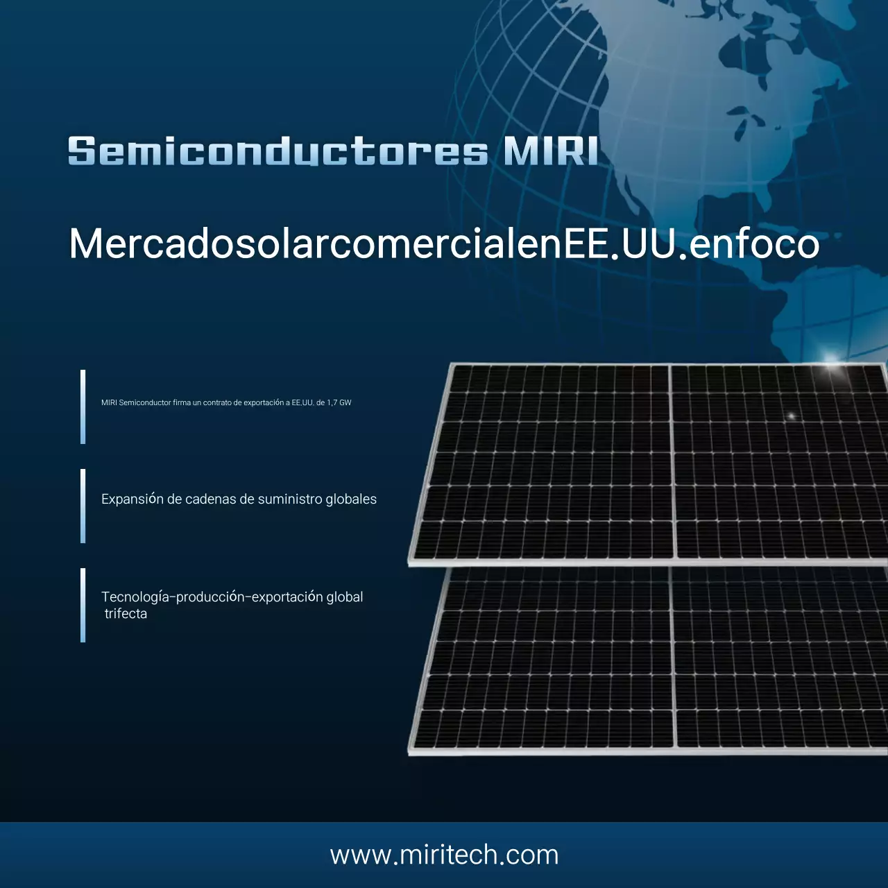 Anuncio solar moderno azul
