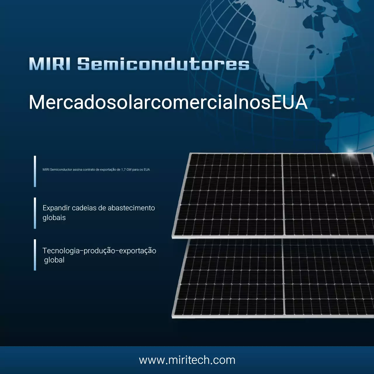 Anúncio Solar Moderno Azul