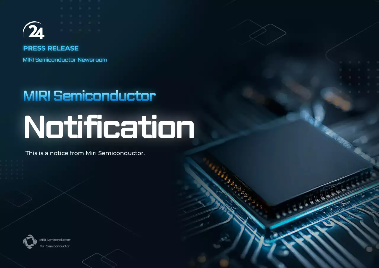 Pemberitahuan Semikonduktor Modern Biru