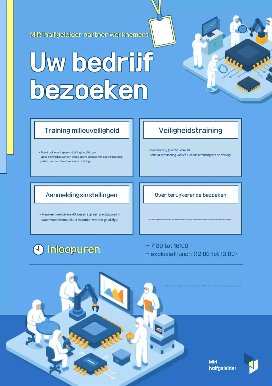 Blauwe moderne onderwijsgids