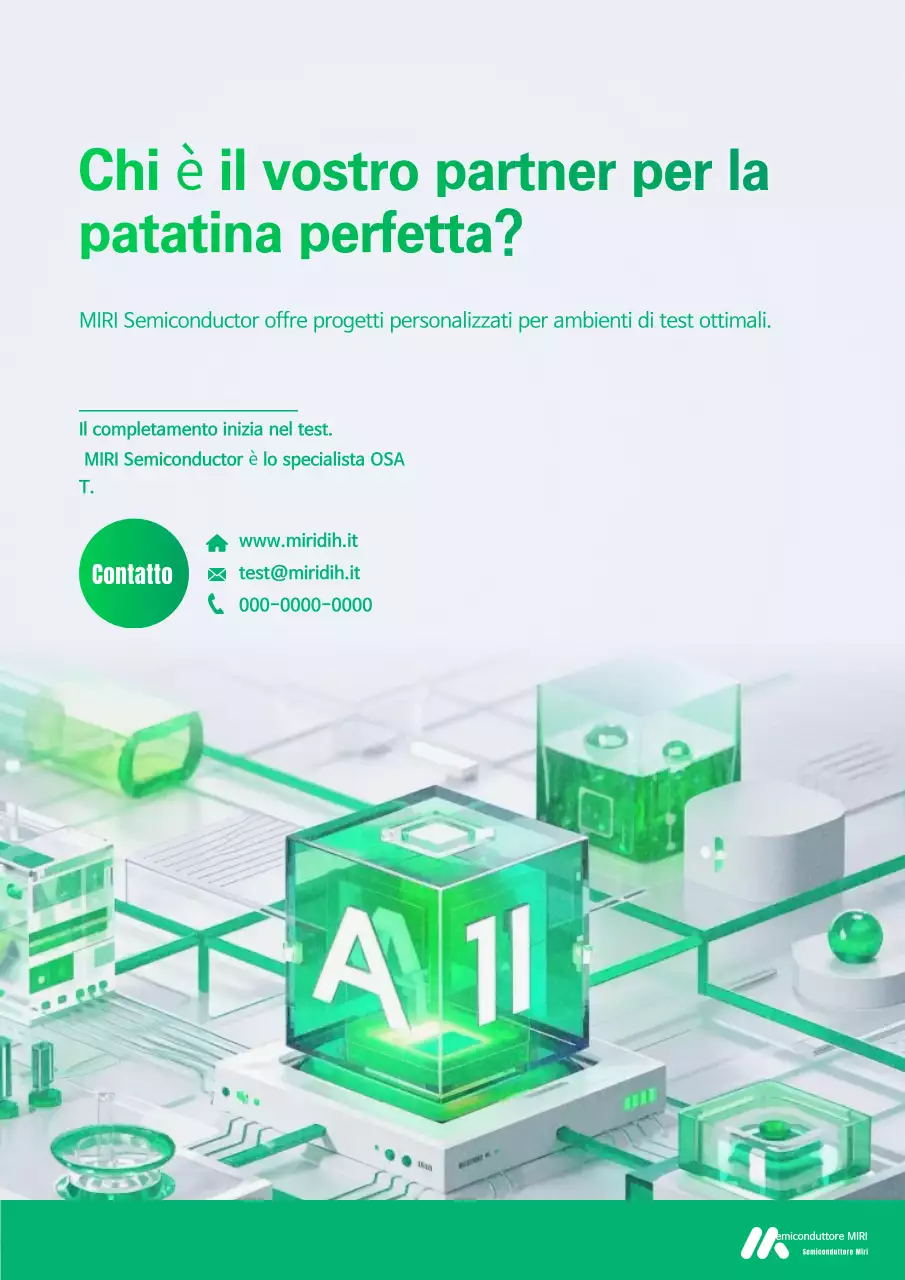 Pubblicità di semiconduttori moderni ed ecologici