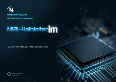 Blauer moderner Halbleiterhinweis