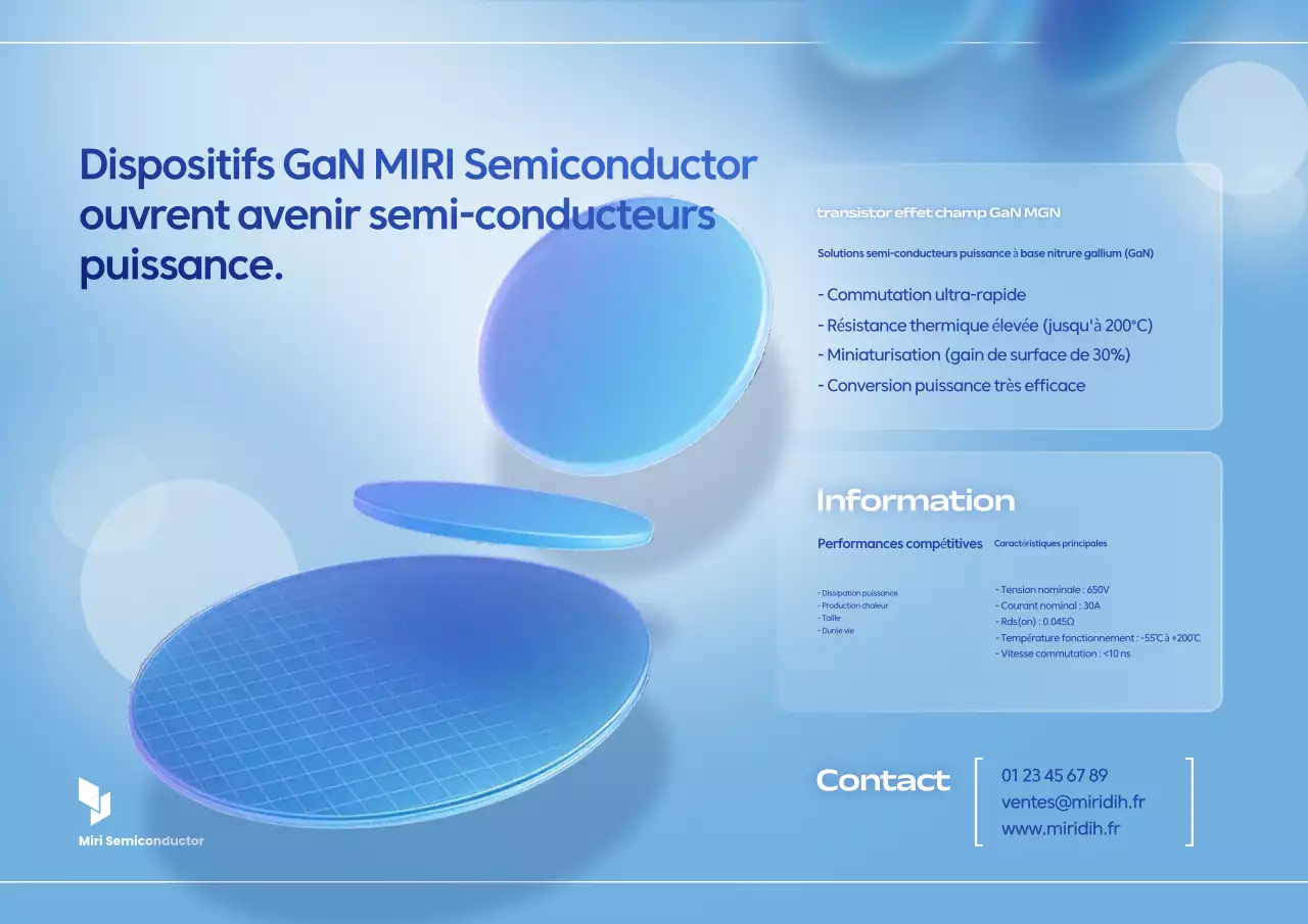 Publicité pour le semi-conducteur Blue Modern Power