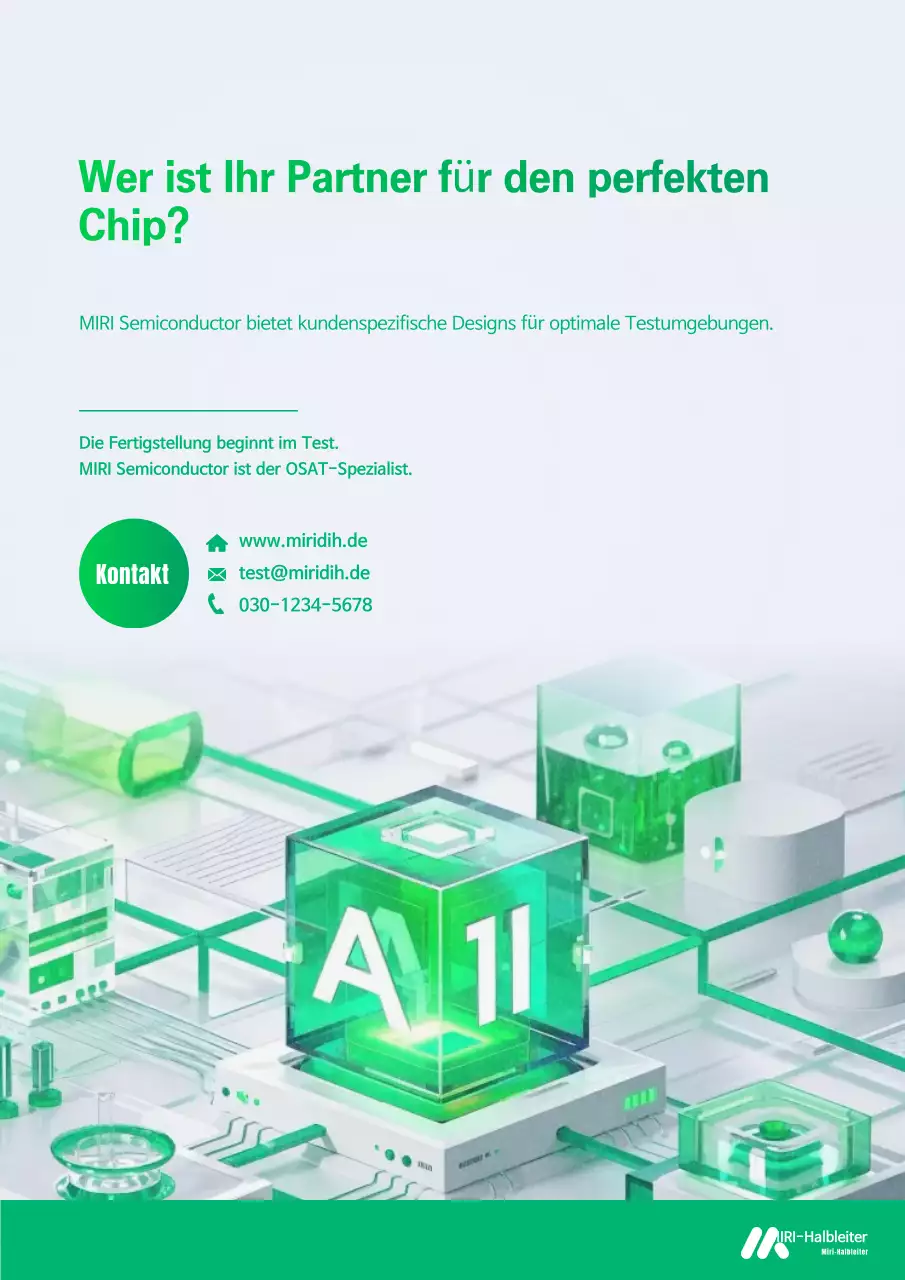 Grüne moderne Halbleiterwerbung