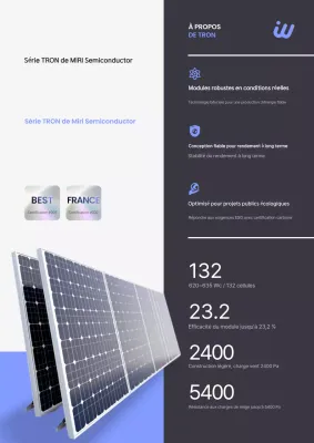 Promotion du produit Panneau solaire moderne bleu ciel