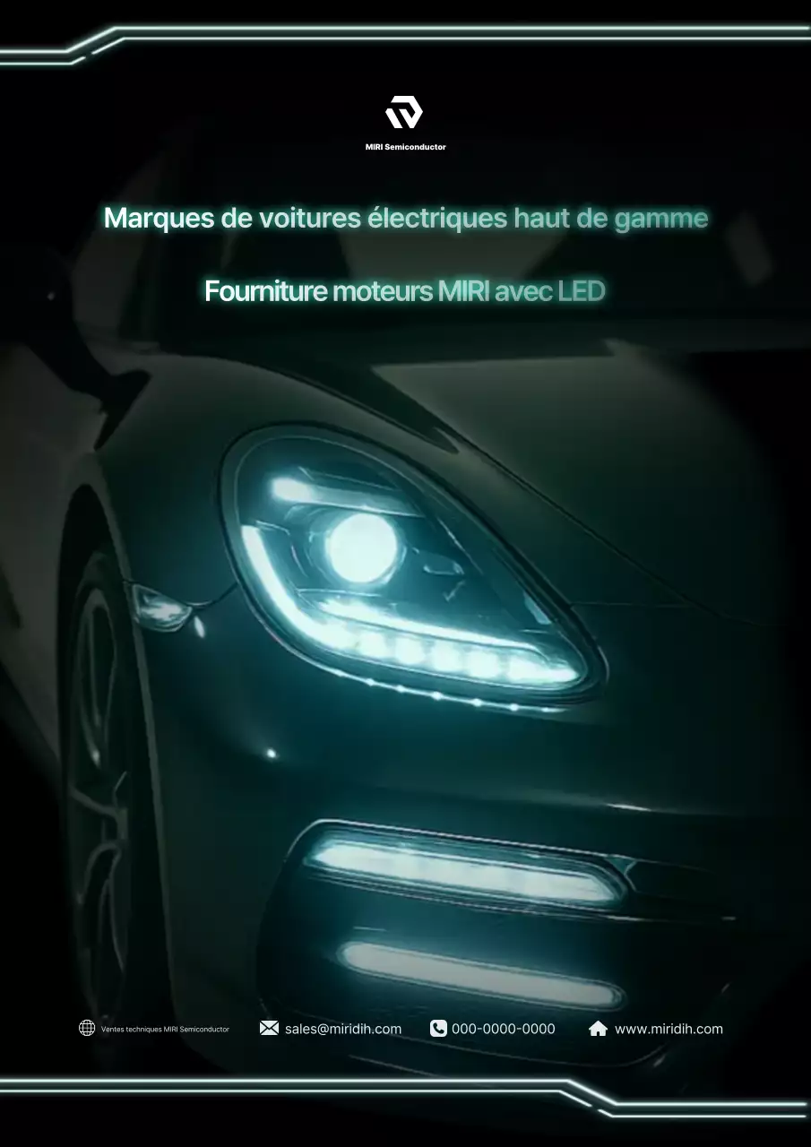 Publicité pour une voiture électrique moderne à la menthe