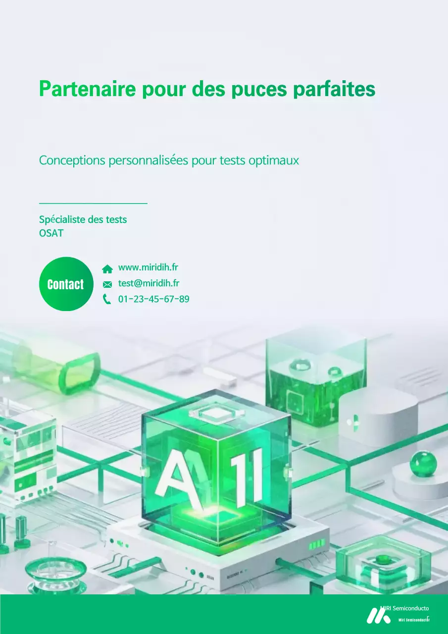 Publicité pour un semi-conducteur moderne et écologique