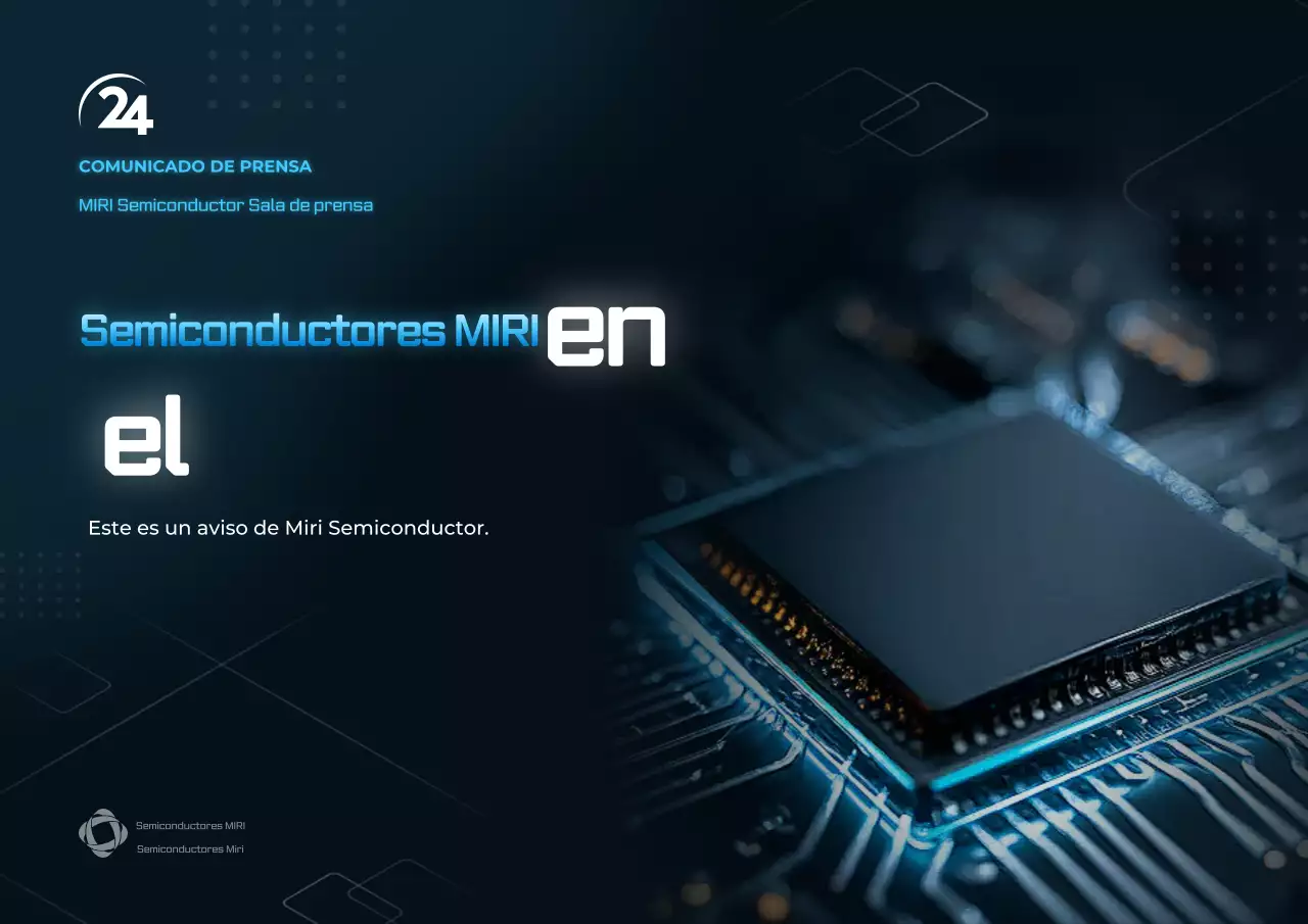 Aviso sobre semiconductores modernos azules