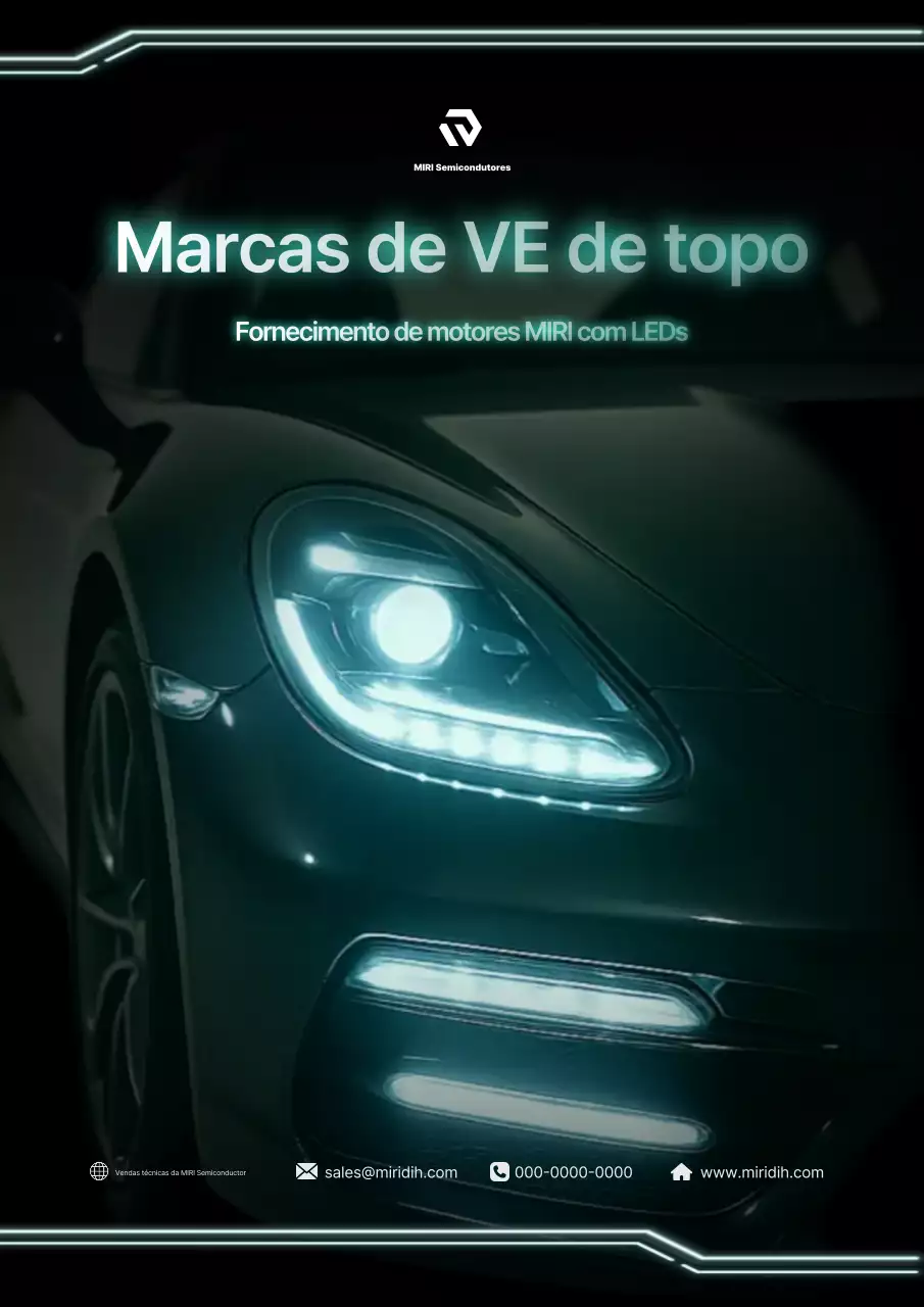 Anúncio de carro elétrico moderno e elegante